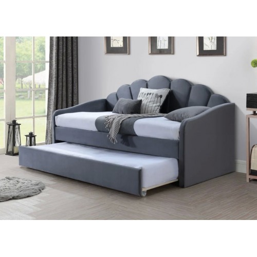 Ліжко BELLA VELVET 90х200 сірий Signal