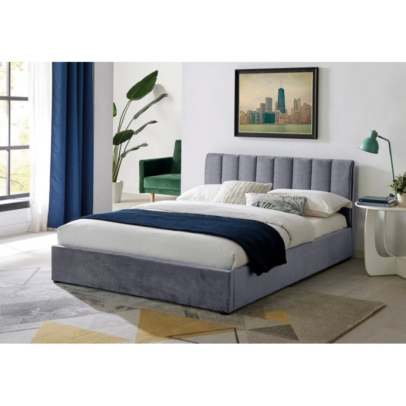 Ліжко MONTREAL VELVET 160X200 Сірий Signal