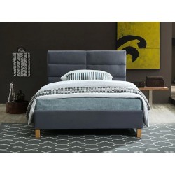 Ліжко односпальне SIERRA VELVET 120x200 колір сірий / дуб TAP.150 Signal