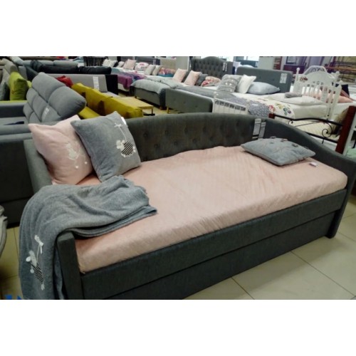 Односпальне ліжко Alessia 90X200 Сірий Signal