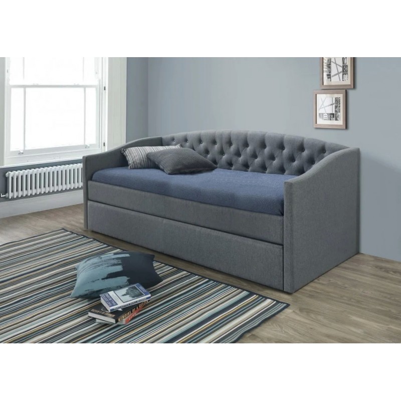 Односпальне ліжко Alessia 90X200 Сірий Signal