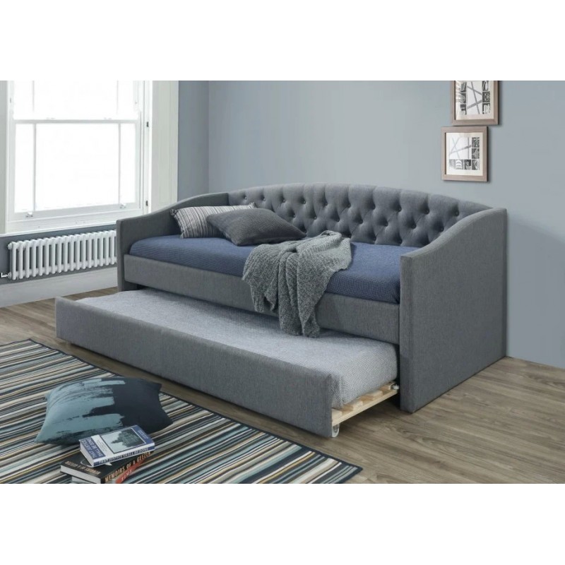 Односпальне ліжко Alessia 90X200 Сірий Signal