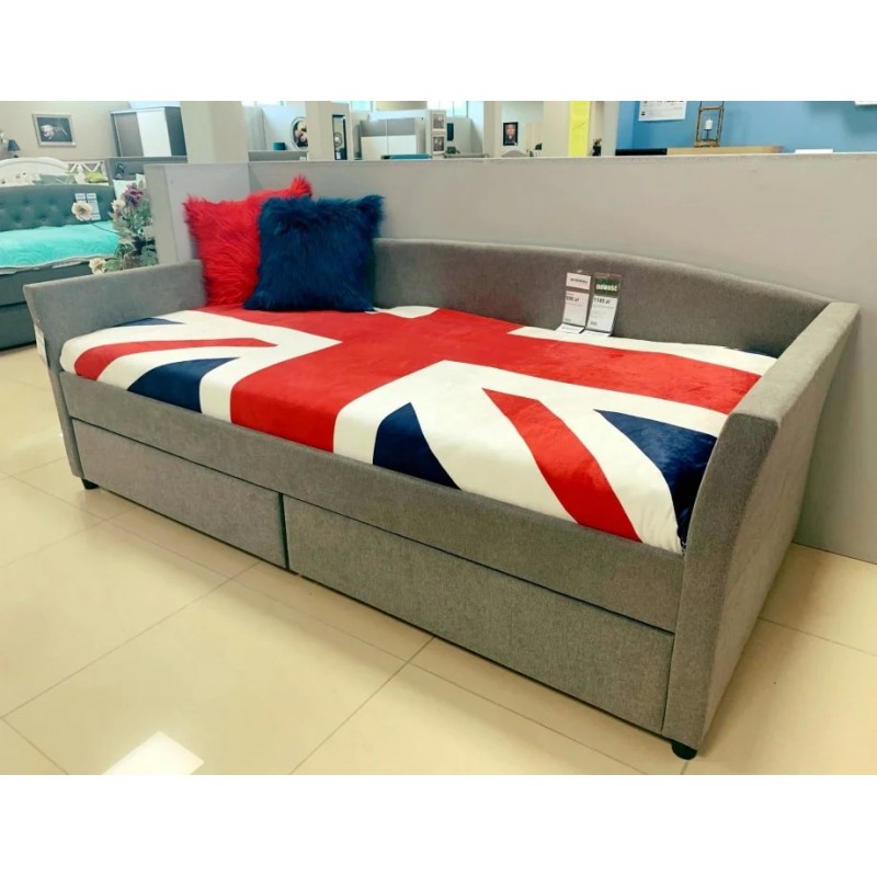 Односпальне ліжко Lanta 90X200 Сірий Signal