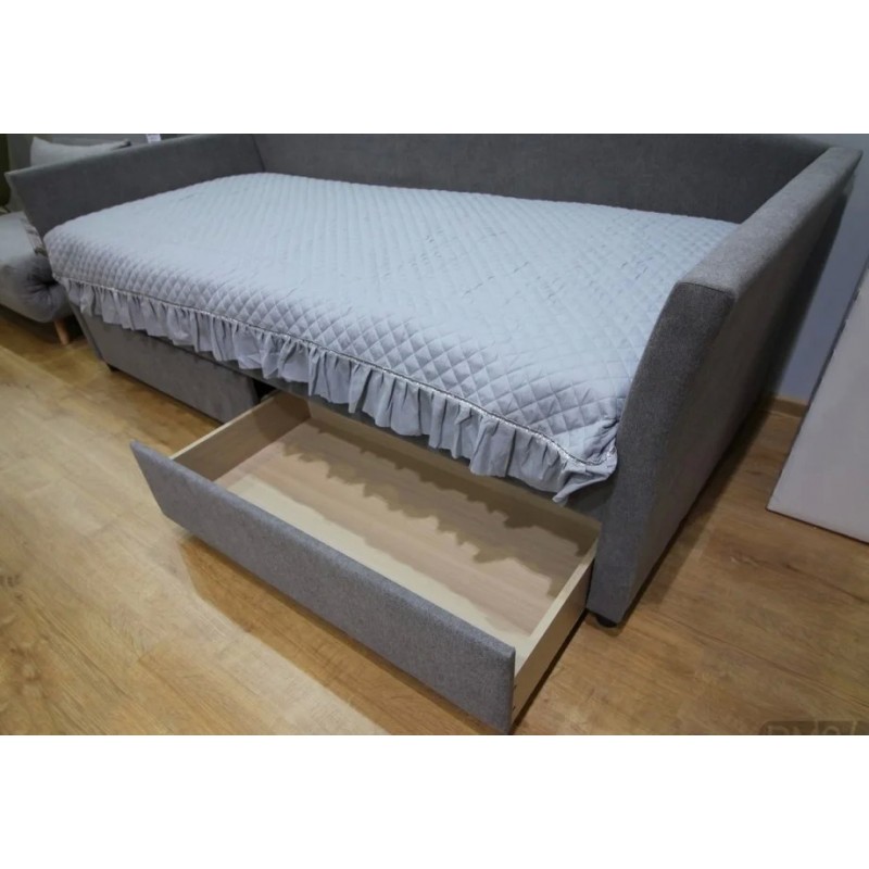 Односпальне ліжко Lanta 90X200 Сірий Signal