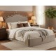 Ліжко двоспальне м'яке Florencja Velvet 160×200 Темно-бежева велюр Bluvel Signal