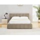 Ліжко двоспальне м'яке Parma Velvet 160×200 Темно-бежева велюр Bluvel Signal