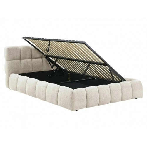 Ліжко полуторне м'яке Parma Raven 140×200 Бежева тканина Signal
