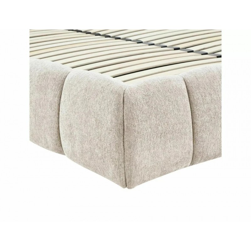 Ліжко полуторне м'яке Parma Raven 140×200 Бежева тканина Signal