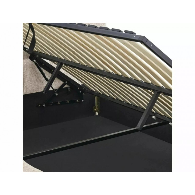 Ліжко полуторне м'яке Parma Raven 140×200 Бежева тканина Signal