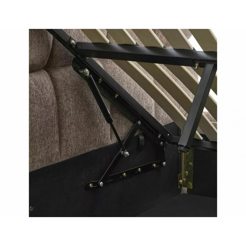 Ліжко полуторне м'яке Parma Raven 140×200 Темно-бежева тканина Signal