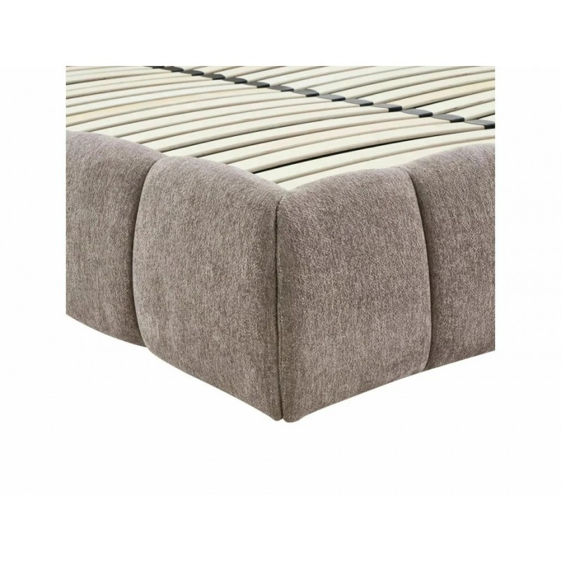 Ліжко полуторне м'яке Parma Raven 140×200 Темно-бежева тканина Signal