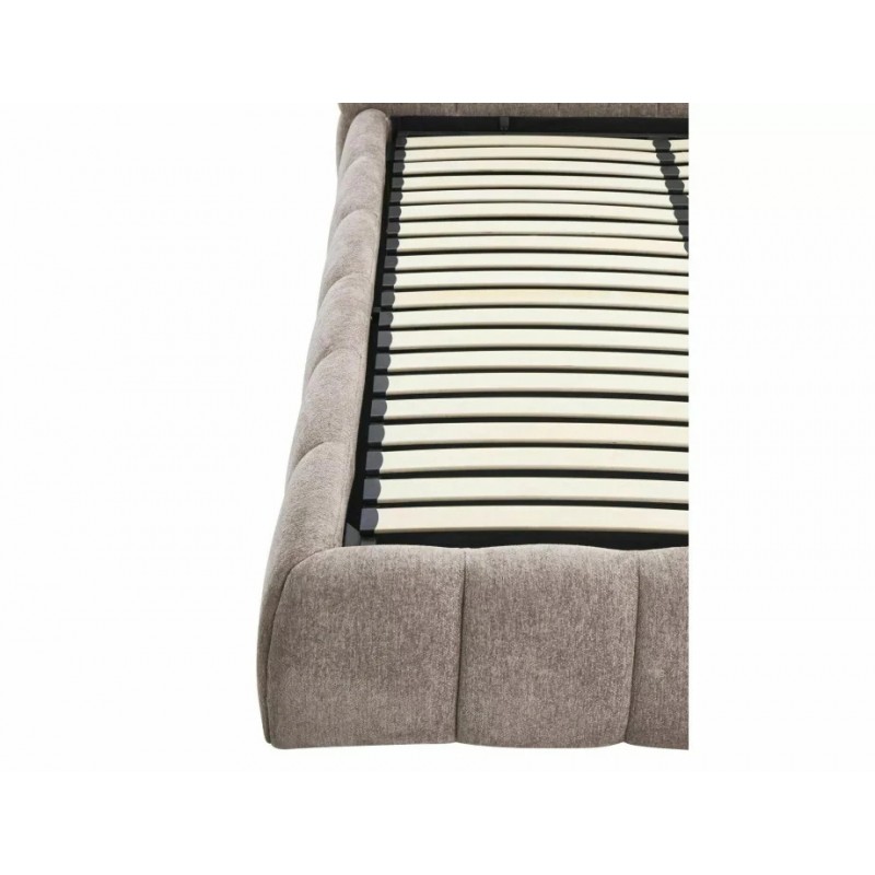 Ліжко полуторне м'яке Parma Raven 140×200 Темно-бежева тканина Signal