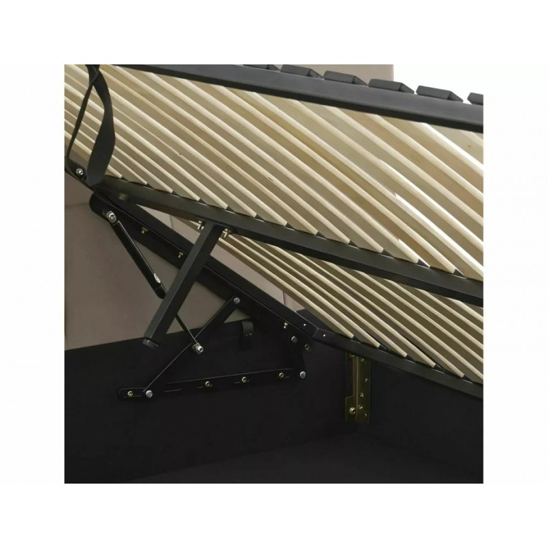 Ліжко полуторне м'яке Parma Velvet 140×200 Темно-бежева велюр Bluvel Signal