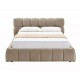Ліжко полуторне м'яке Parma Velvet 140×200 Темно-бежева велюр Bluvel Signal