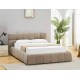 Ліжко полуторне м'яке Parma Velvet 140×200 Темно-бежева велюр Bluvel Signal
