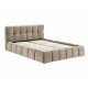 Ліжко полуторне м'яке Parma Velvet 140×200 Темно-бежева велюр Bluvel Signal