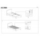 Односпальне ліжко Acoma 90X200 Сірий ACOMA90SZD Signal