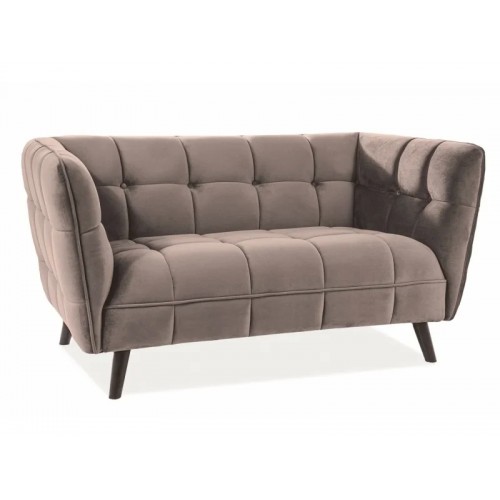 Диван CASTELLO 2 VELVET беж BLUVEL 28 / венге Signal