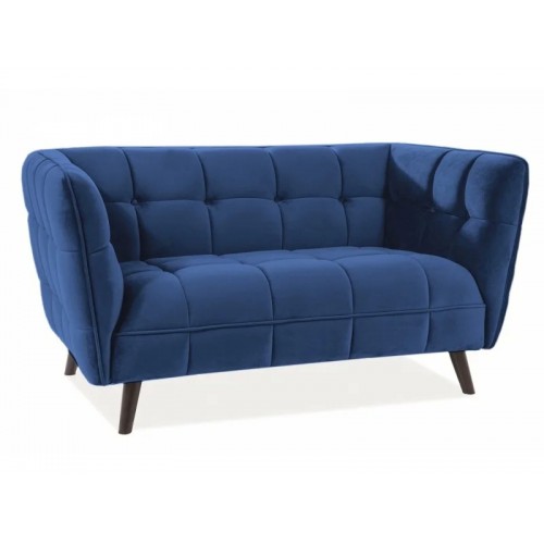 Диван CASTELLO 2 VELVET синій BLUVEL 86 / венге Signal