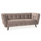 Диван CASTELLO 3 VELVET беж BLUVEL 28 / венге Signal