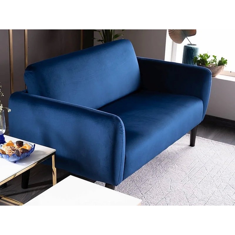 Диван ELSA VELVET синій / венге Signal