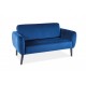 Диван ELSA VELVET синій / венге Signal