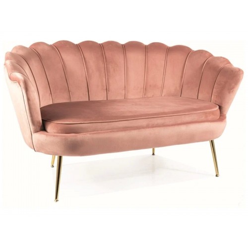 Диван CAMELLIA 2 VELVET Античний рожевий BLUEVEL 52 / Золото CAMELLIAV2RAZL Signal
