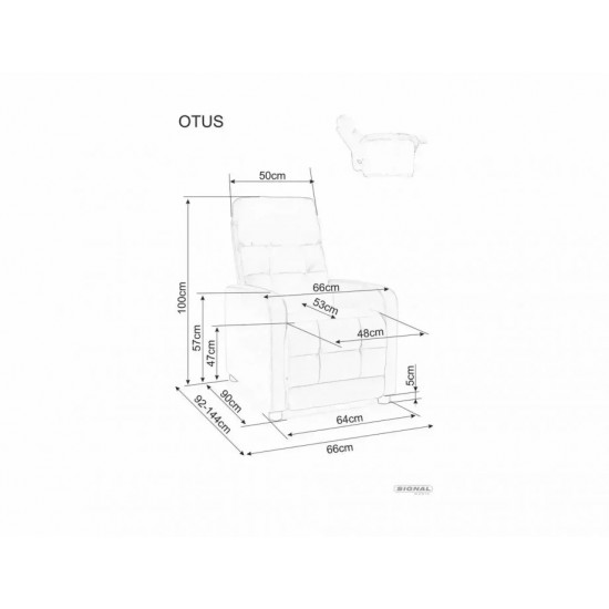 Крісло-реклайнер розкладне OTUS II BREGO (функція вертикалізація) сіре 07 OTUSIIBRSZ07 Signal Крісло-реклайнер розкладне OTUS II BREGO (функція вертикалізація) сіре 07 OTUSIIBRSZ07 Signal