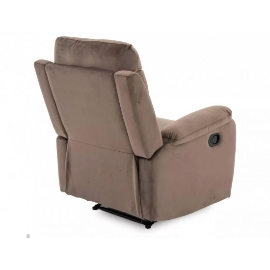 Крісло-реклайнер розкладне SPENCER 1 VELVET капучіно BL.38 SPENCER1VCA Signal Крісло-реклайнер розкладне SPENCER 1 VELVET капучіно BL.38 SPENCER1VCA Signal