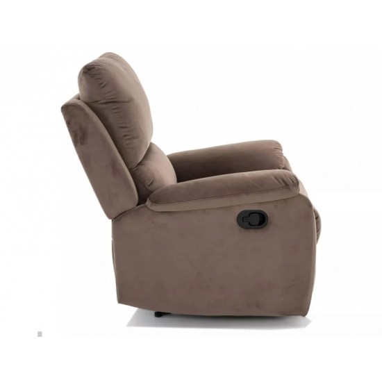 Крісло-реклайнер розкладне SPENCER 1 VELVET капучіно BL.38 SPENCER1VCA Signal Крісло-реклайнер розкладне SPENCER 1 VELVET капучіно BL.38 SPENCER1VCA Signal