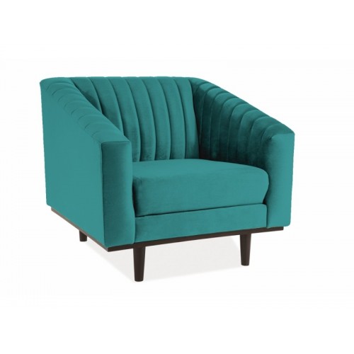 Крісло ASPREY 1 VELVET бірюза BLUVEL 85 / венге ASPREY1VTU85 Signal