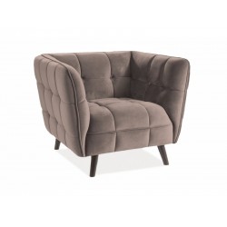 Крісло CASTELLO 1 VELVET беж BLUVEL 28 / венге Signal
