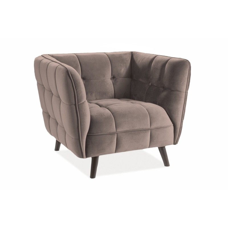 Крісло CASTELLO 1 VELVET беж BLUVEL 28 / венге Signal