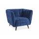 Крісло CASTELLO 1 VELVET синій BLUVEL 86 / венге Signal