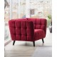 Крісло Castello Velvet 1 Бордовий Signal