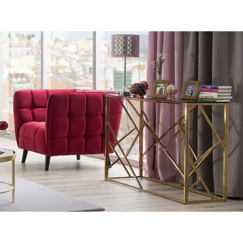Крісло Castello Velvet 1 Бордовий Signal