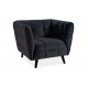 Крісло Castello Velvet 1 Чорний Signal