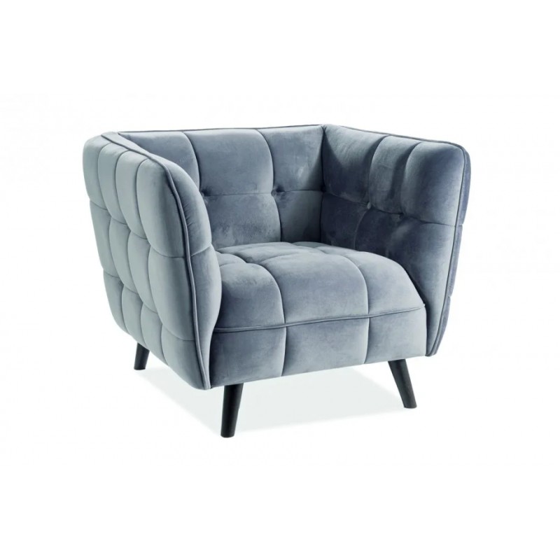 Крісло Castello Velvet 1 Сірий Signal