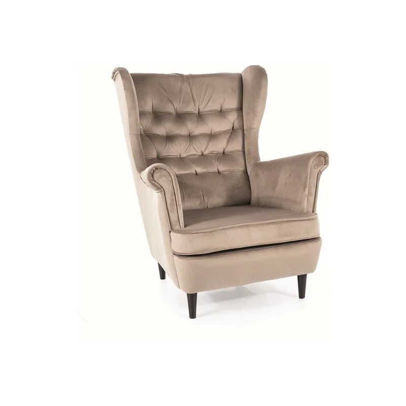 Крісло HARRY VELVET темний беж/венге BL.40 Signal