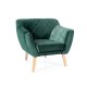 Крісло KARO 1 VELVET зелене/бук BL.78 Signal