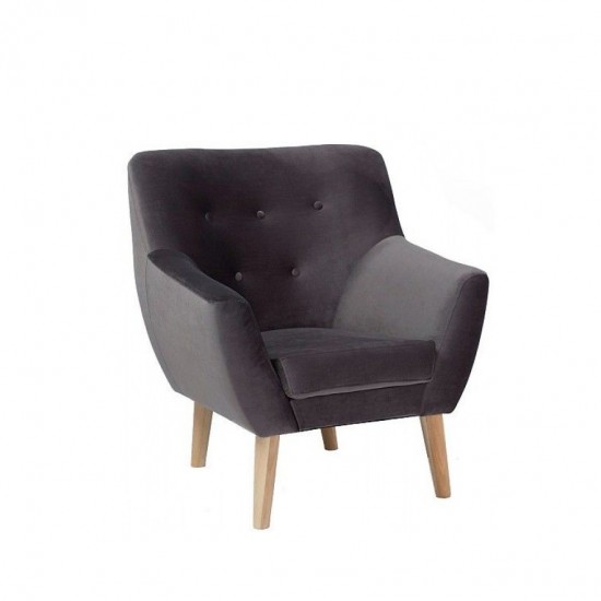 Крісло Nordic 1 Velvet Сірий Signal Крісло Nordic 1 Velvet Сірий Signal