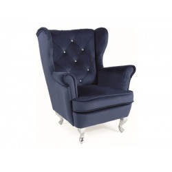 Крісло дитяче LILI VELVET синій BL.86 / срібний Signal