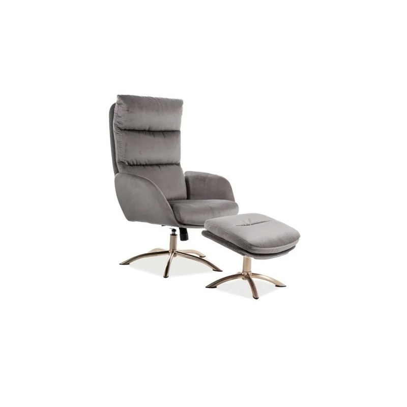 Крісло реклайнер Monroe Velvet Сірий Signal