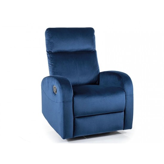 Крісло розкладне OLIMP VELVET синє BL.86 Signal Крісло розкладне OLIMP VELVET синє BL.86 Signal