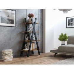 Стелаж TIPI дуб вотан / чорний 136x80 Signal