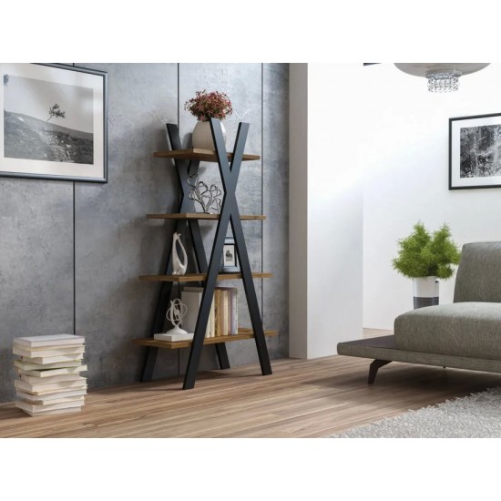 Стелаж TIPI дуб вотан / чорний 136x80 Signal Стелаж TIPI дуб вотан / чорний 136x80 Signal