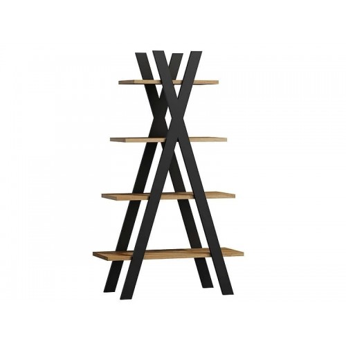 Стелаж TIPI дуб вотан / чорний 136x80 Signal