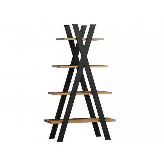Стелаж TIPI дуб вотан / чорний 136x80 Signal Стелаж TIPI дуб вотан / чорний 136x80 Signal