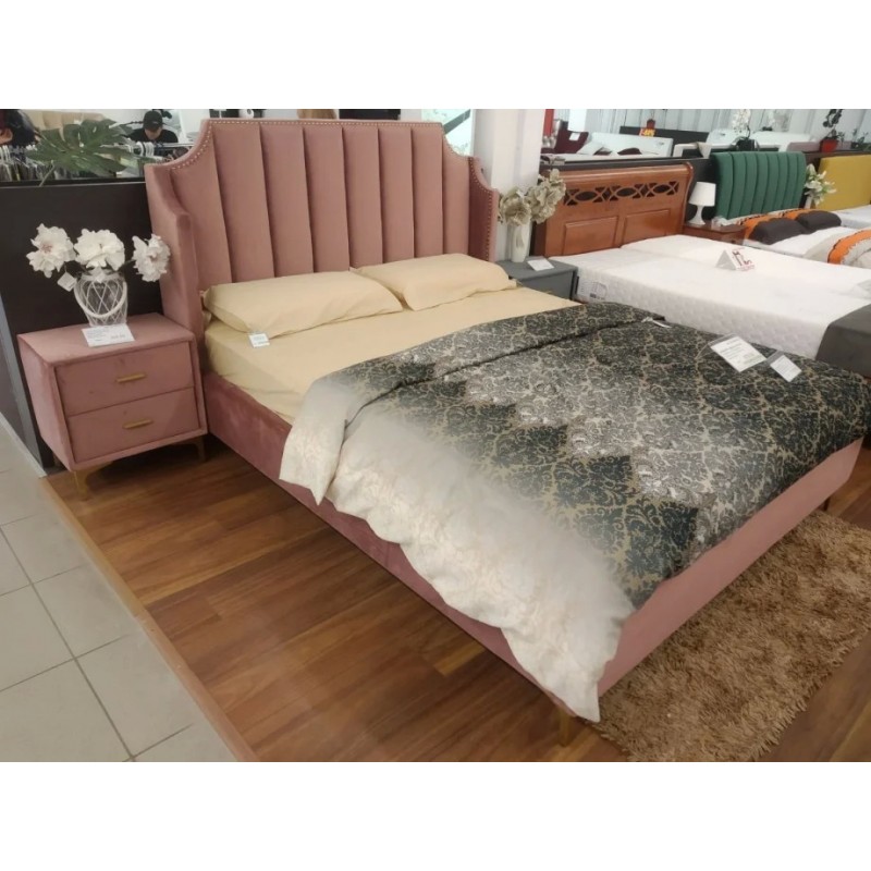 Тумбочка Monako Velvet Античний Рожевий / Золотий Signal