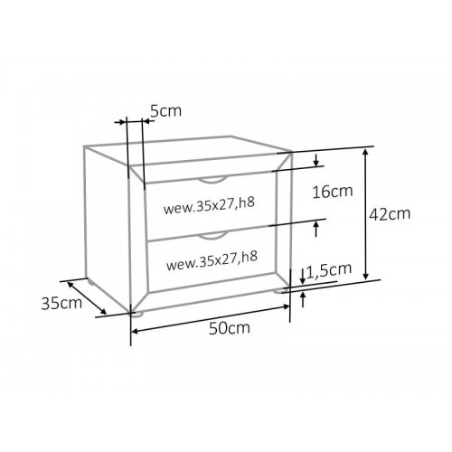 Приліжкова тумба ET-002 VELVET Бежевий ET002VBE Signal